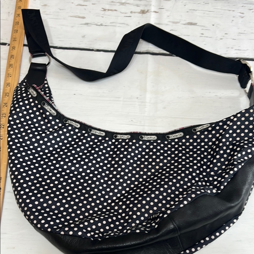 Lesportsac Black and White Polka Dot Bag